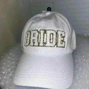Bride patchwork baseball cap white adjustable NEW